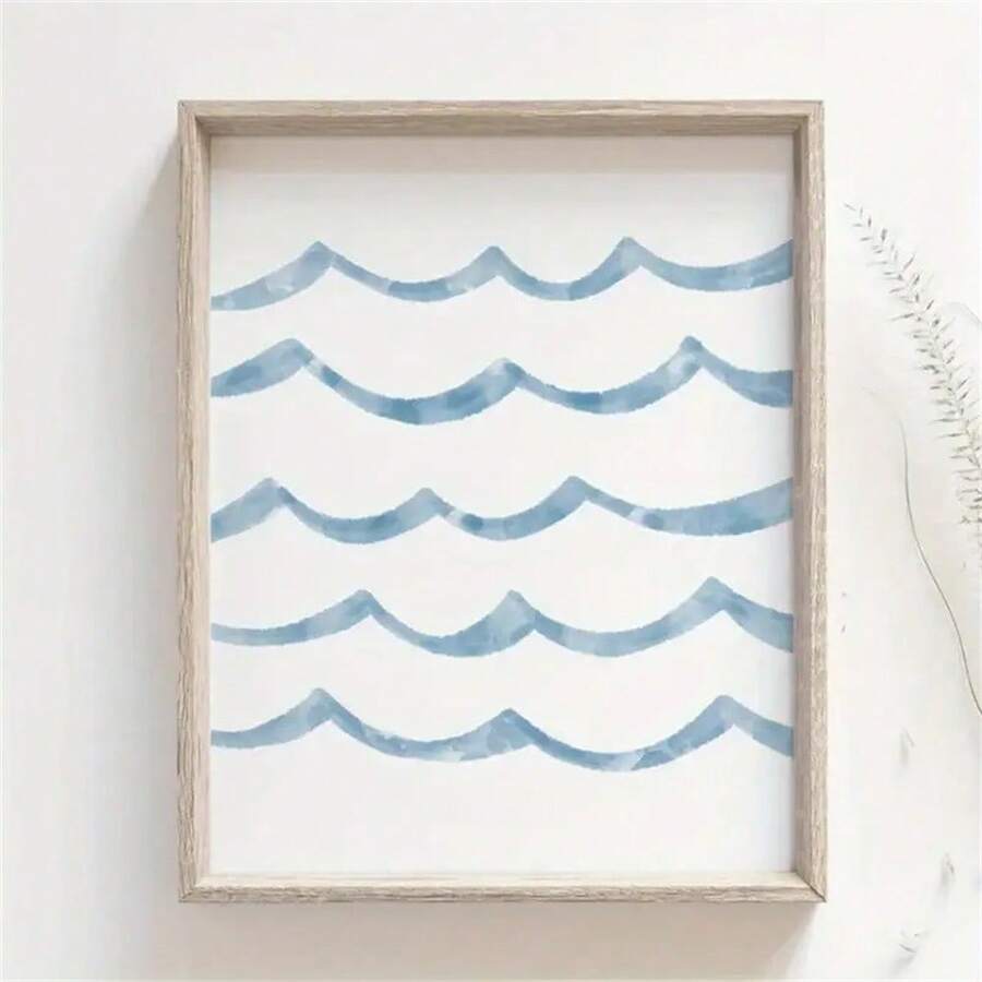Transform your dining room with this stunning Elegant Wave Pattern Canvas Art Print. Featuring a serene blue watercolor seascape design, this modern piece brings coastal sophistication to any space.