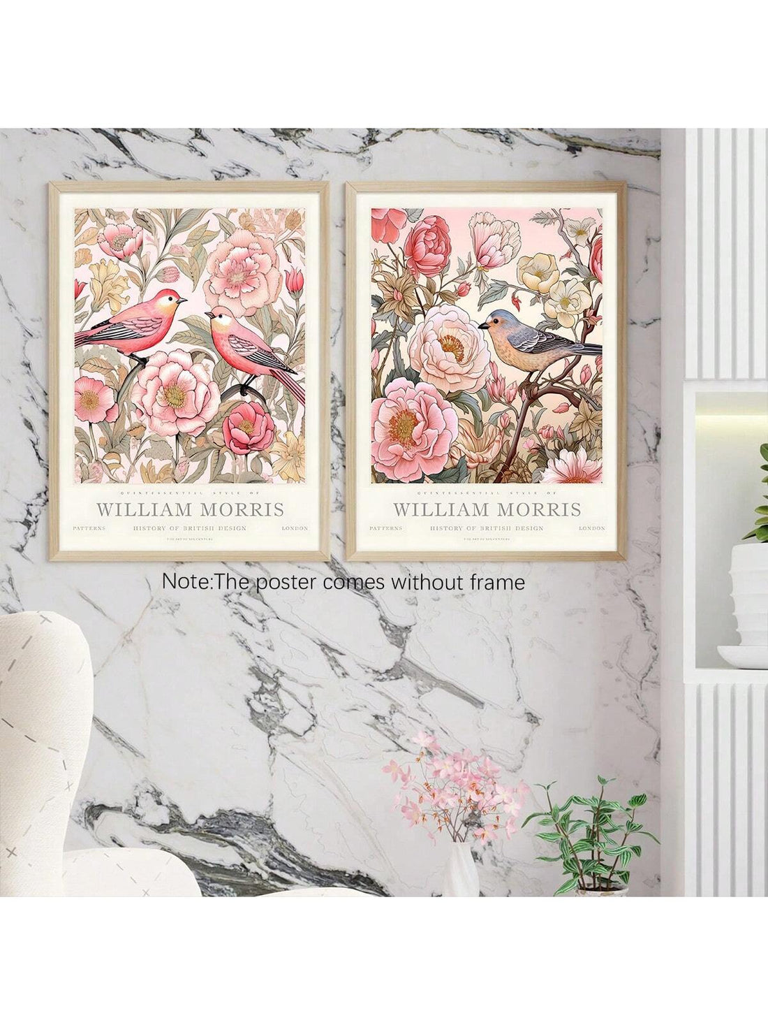 Enhance your home's aesthetic with our Elegant William Morris Peony Floral Art Prints. This set of 2 canvas wall decor features stunning floral designs by renowned artist William Morris. Perfect for adding a touch of elegance and sophistication to any room.