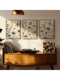 Elevate your living space with this expertly crafted set of three Chinoiserie floral canvas prints. Each piece showcases intricate floral motifs inspired by traditional Chinese artistry, rendered with a modern aesthetic to complement contemporary interiors. Perfectly balanced in color and detail, these prints bring a refined elegance and cultural richness to any room, enhancing your home decor with timeless beauty and sophistication.