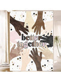 Celebrate inclusivity and creativity with this framed canvas art, designed to enhance any home or office space. Its vibrant design not only adds a sophisticated aesthetic but also promotes a message of diversity and unity. Crafted with quality materials, this piece offers durability and a polished finish, making it a meaningful and lasting addition to your decor. Ideal for inspiring conversations and fostering an inclusive environment, it seamlessly blends art with purpose.
