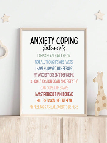 Enhance your space with the Emotional Regulation Rainbow Poster, a thoughtfully designed wall art piece featuring practical coping techniques to support anxiety relief. This vibrant, easy-to-follow guide promotes mindfulness and emotional balance, making it an ideal addition to bedrooms, offices, or therapy rooms. Combining aesthetic appeal with expert-backed strategies, this poster helps foster a calming environment while educating on effective emotional regulation methods.