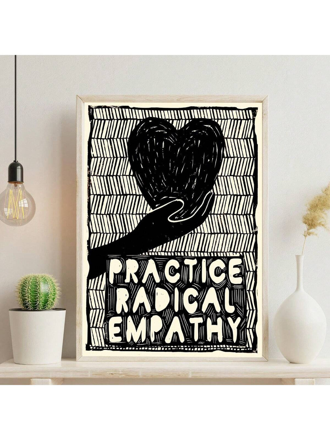 Elevate your space with the Empathy &amp; Kindness Canvas Wall Art, designed to inspire and promote positive values. This modern motivational piece is perfect for homes, classrooms, or offices, encouraging compassion and understanding. Crafted with quality materials, it offers a sleek, durable finish that complements any décor while serving as a daily reminder to foster empathy and kindness in everyday interactions.