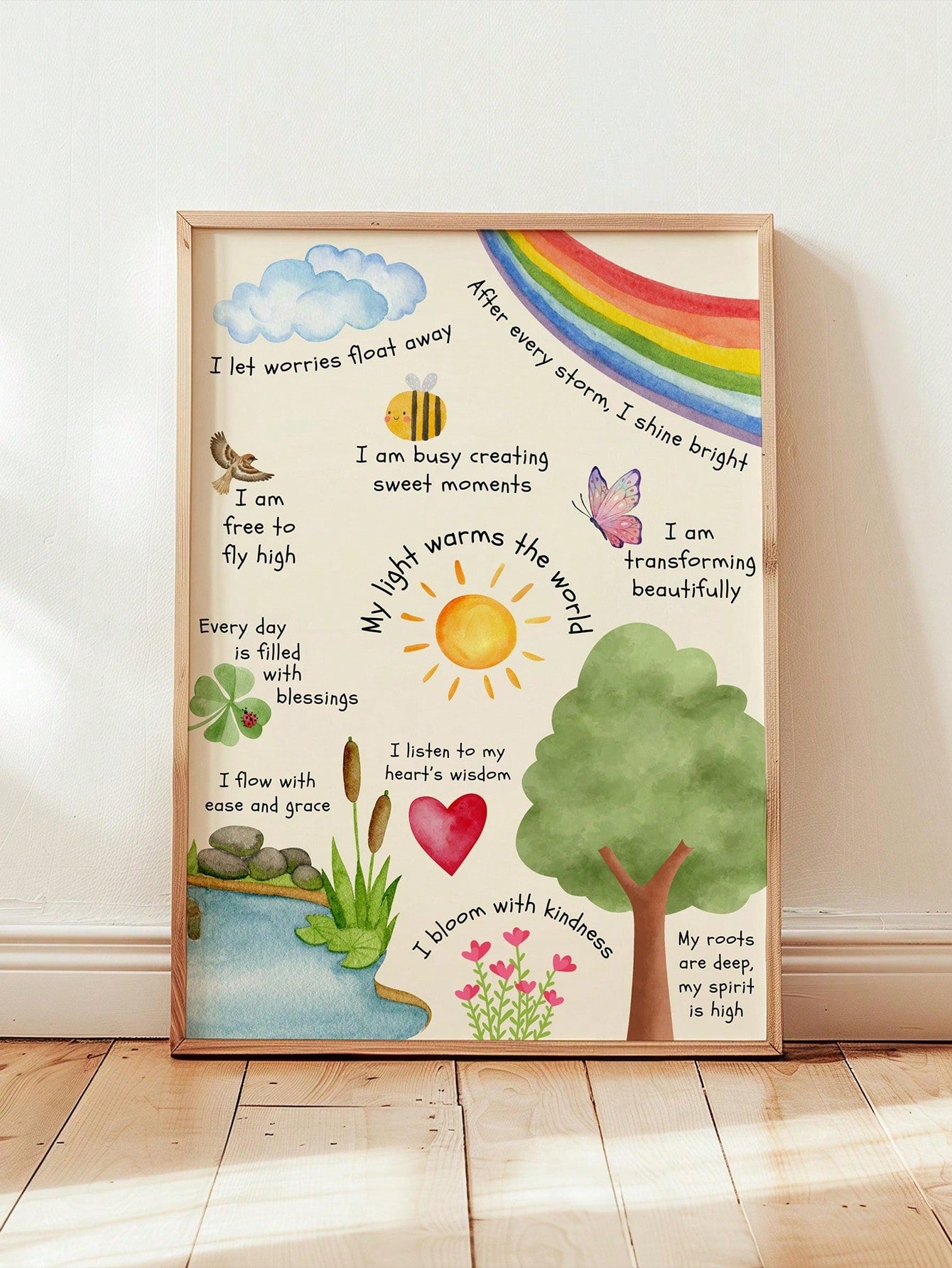 Transform your child's mindset with our Empower Your Child poster. Using 'I Am' affirmations, this poster promotes positive growth and self-love. Scientifically proven to boost confidence, our poster is a must-have for any parent looking to support their child's emotional well-being.