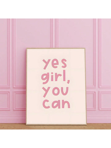 Celebrate confidence and motivation with the "Yes Girl, You Can!" canvas print. This inspirational artwork is designed to empower girls, making it a perfect addition to any home decor or a thoughtful gift. Crafted with quality materials, it offers a vibrant and lasting display that encourages positivity and self-belief every day. Ideal for bedrooms, study areas, or creative spaces, this canvas print serves as a daily reminder of strength and potential.