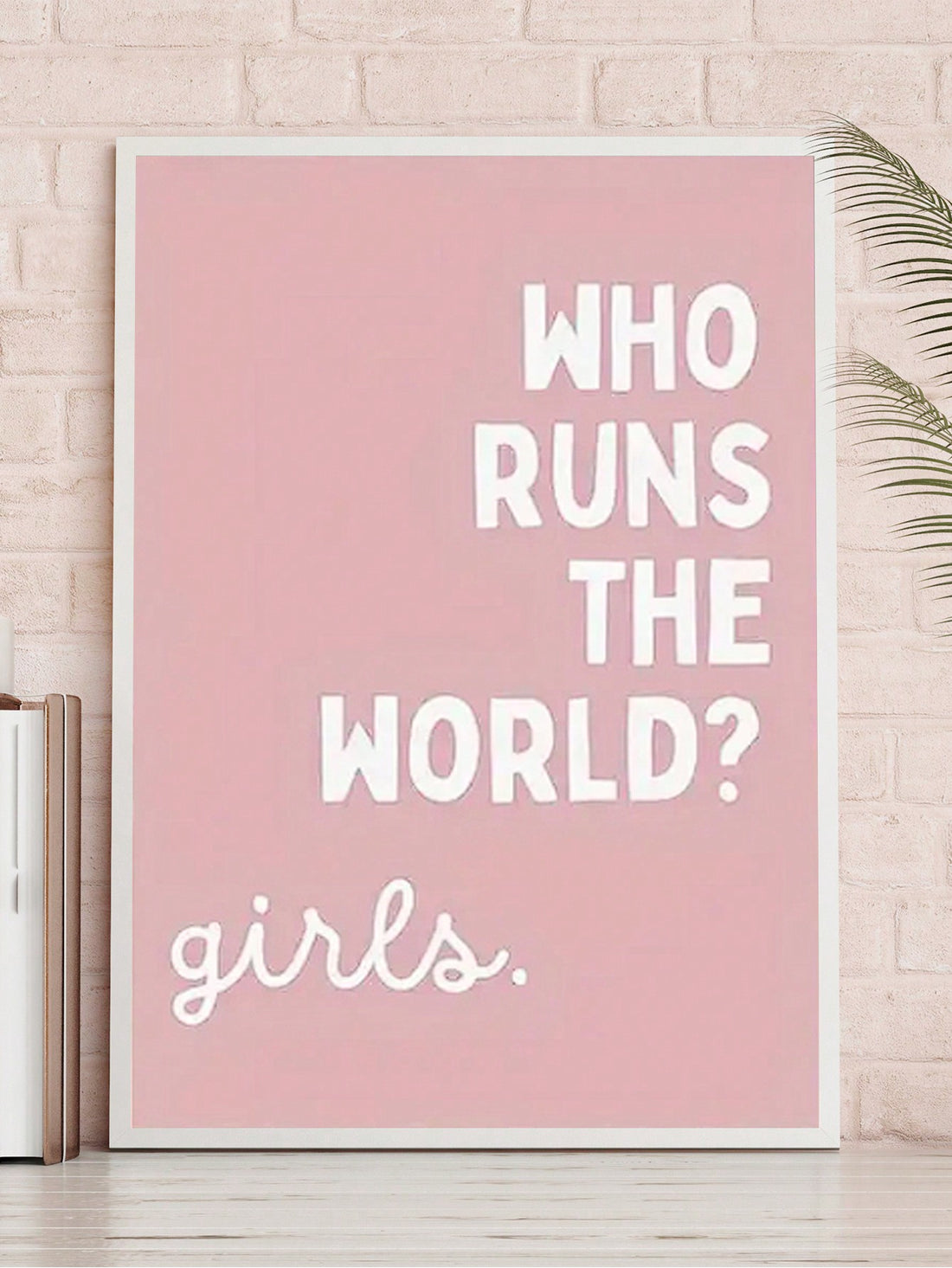 Celebrate strength and empowerment with this "Who Runs The World? Girls!" pink canvas wall art. Designed to inspire and energize any space, this modern decorative piece blends vibrant colors with a powerful message. Perfect for offices, bedrooms, or communal areas, it serves as a daily reminder of confidence and leadership, enhancing motivation while elevating your interior style. Crafted with quality materials, it offers lasting vibrancy and a sleek finish suitable for contemporary