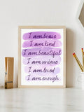 Elevate your little girl's bedroom or nursery with our Empowering Purple Wall Art. This canvas print features an inspiring quote that will motivate and encourage your child. Made with high-quality materials, this print will add a touch of inspiration and positivity to any space. Perfect for young girls and babies alike.
