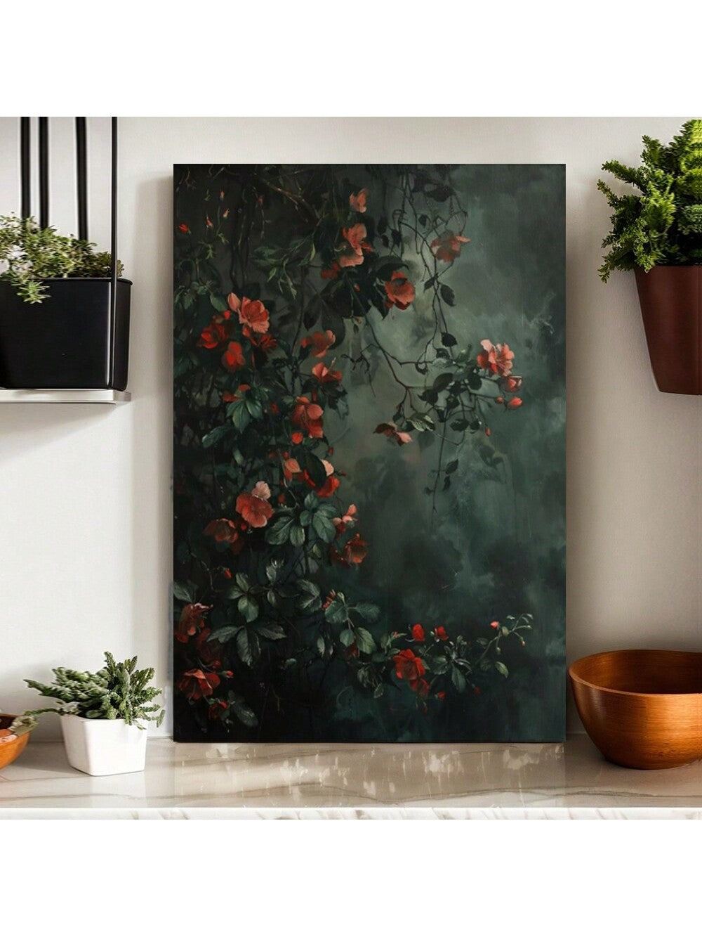 Discover the beauty of nature with our Enchanted Dark Garden Wall Art. This vintage floral botanical print adds a touch of moody aesthetic to your decor. Show off your style with this unique and sophisticated piece. Made with quality materials for a timeless addition to your home.