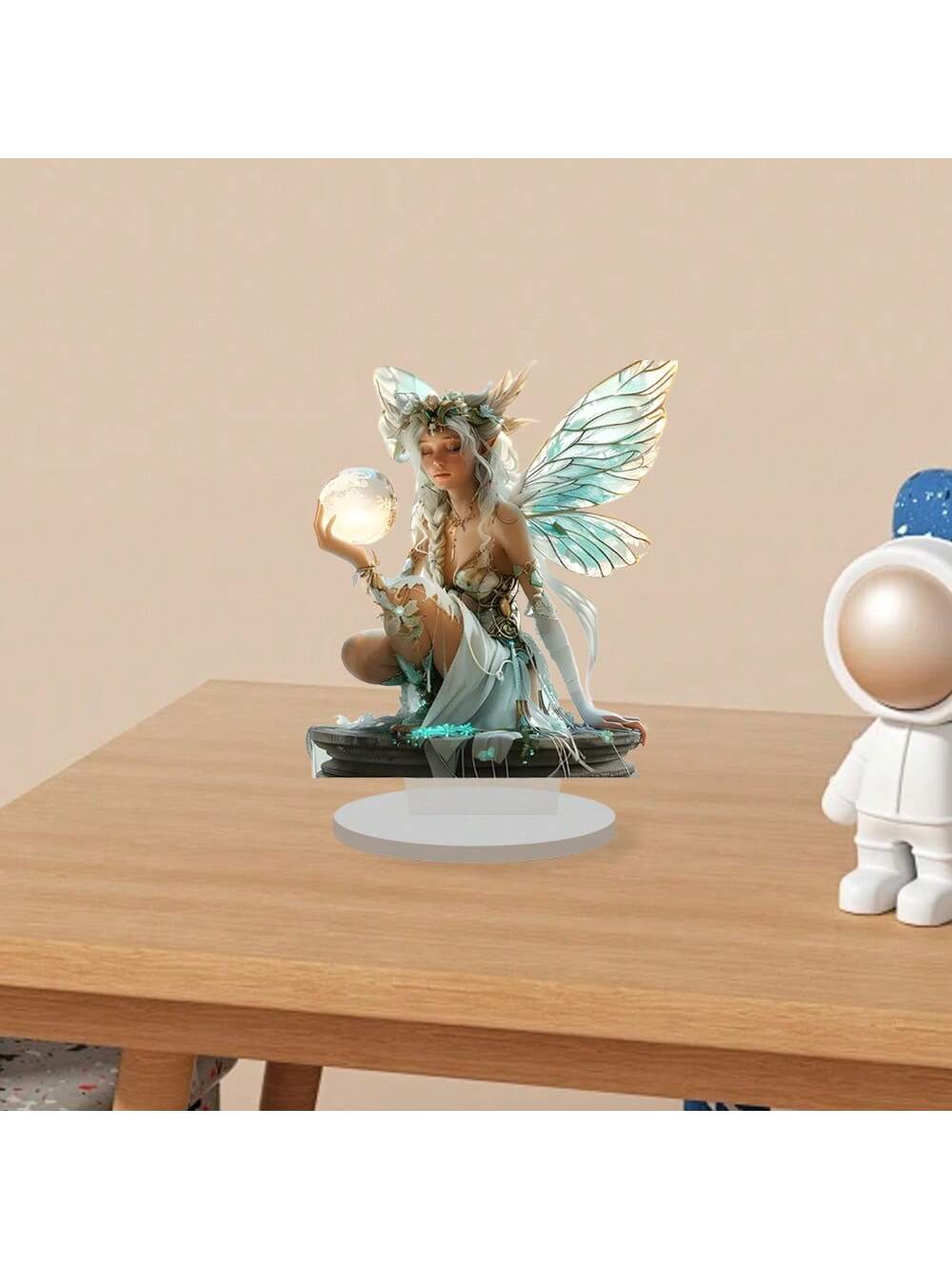 Elevate your home decor with our Enchanting Acrylic Butterfly Fairy with Glowing Ball! This Bohemian-style piece will add a touch of whimsy to any space. Made of premium quality acrylic, it features a glowing ball to bring warmth and charm to your living room, bedroom, or office.