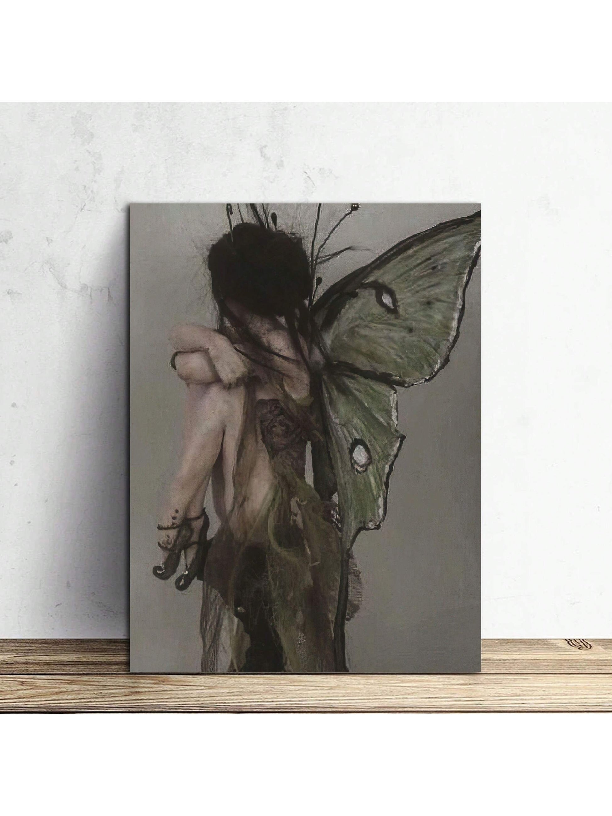 Experience the allure of Gothic elegance in your space with our Enchanting Dark Wings Canvas Art. Delicately detailed and expertly crafted, this piece adds a touch of mystery and sophistication to any room. Made with high-quality canvas and ink, it's a stunning addition to your home decor.