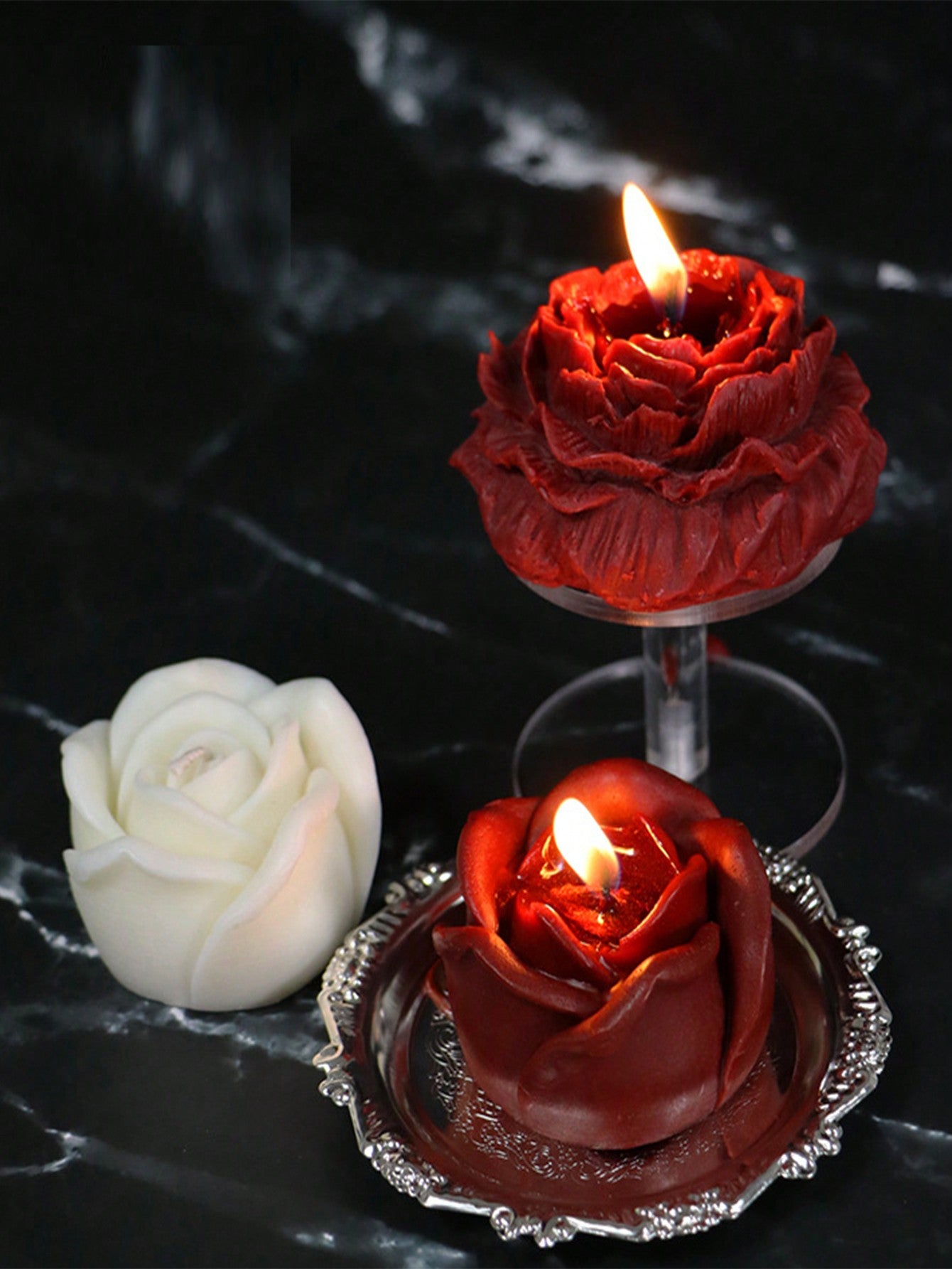 Create a romantic ambiance on special occasions with the Enchanting Rose Low-Temperature Candle. Its low-temperature feature makes it perfect for birthdays and Valentine's Day, providing a warm and cozy atmosphere. With its enchanting rose design, this candle is the perfect addition to any romantic decor. Celebrate love with this unique candle.