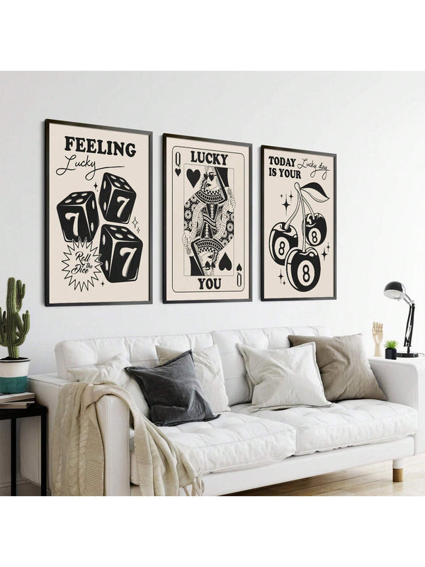 Queen Hearts Y2K canvas prints for retro bedroom and dorm room decor