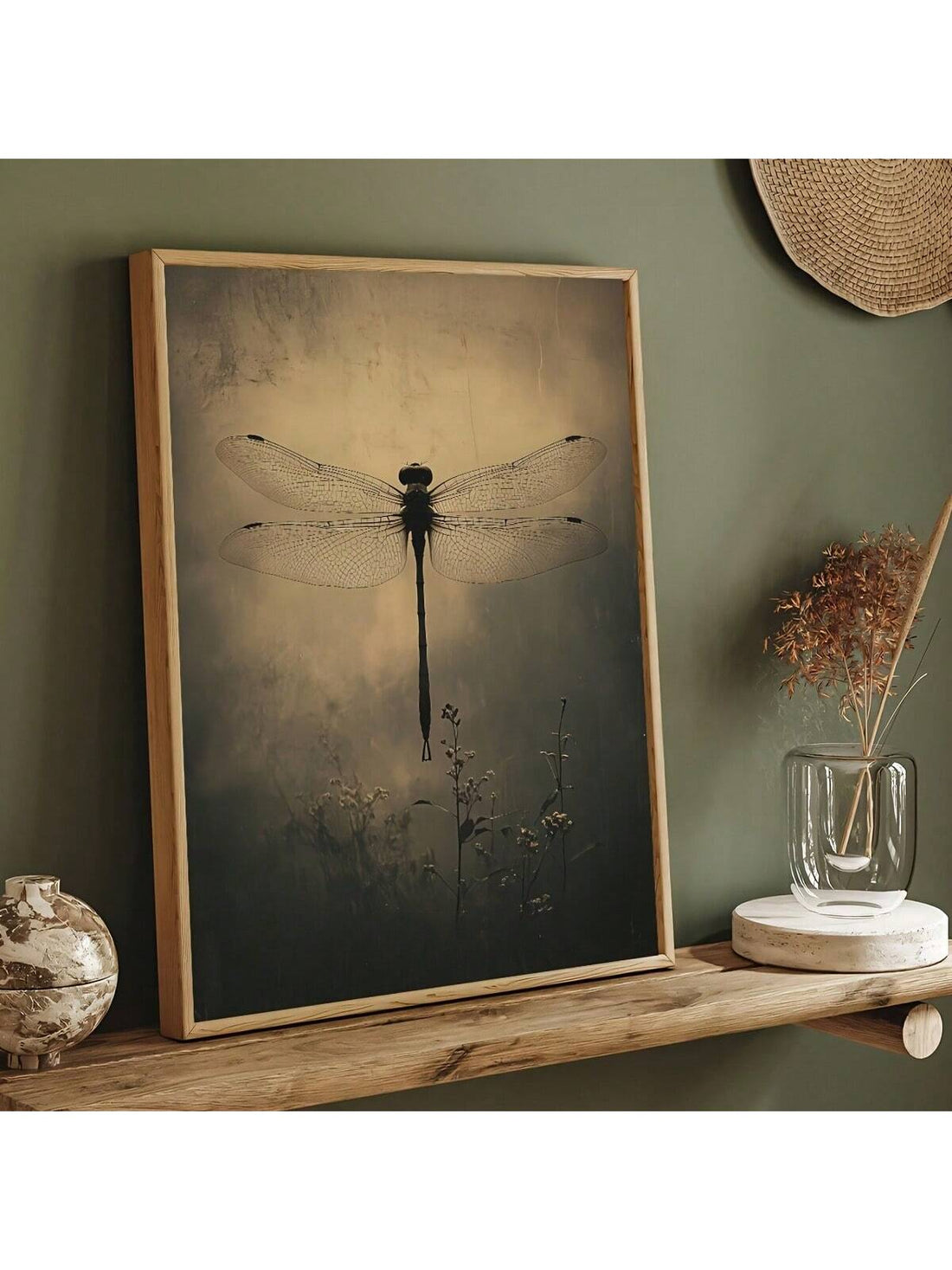 Elevate your interior with this captivating vintage Gothic dragonfly art poster, a striking fusion of natural elegance and dark aesthetic appeal. Rendered on premium waterproof canvas, this unframed piece showcases intricate detailing that captures the delicate complexity of dragonflies through a moody, sophisticated lens.