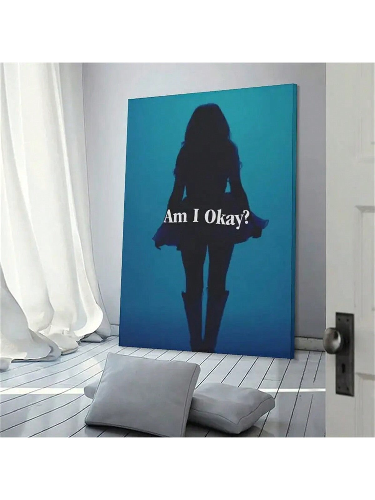 Enhance your bedroom and living room decor with the Unframed Megan Moroney "Am I Okay" Poster. This modern, minimalist wall art features a thought-provoking quote by artist Megan Moroney. The perfect addition to any space, this poster will add a touch of artistic beauty and inspiration to your home.