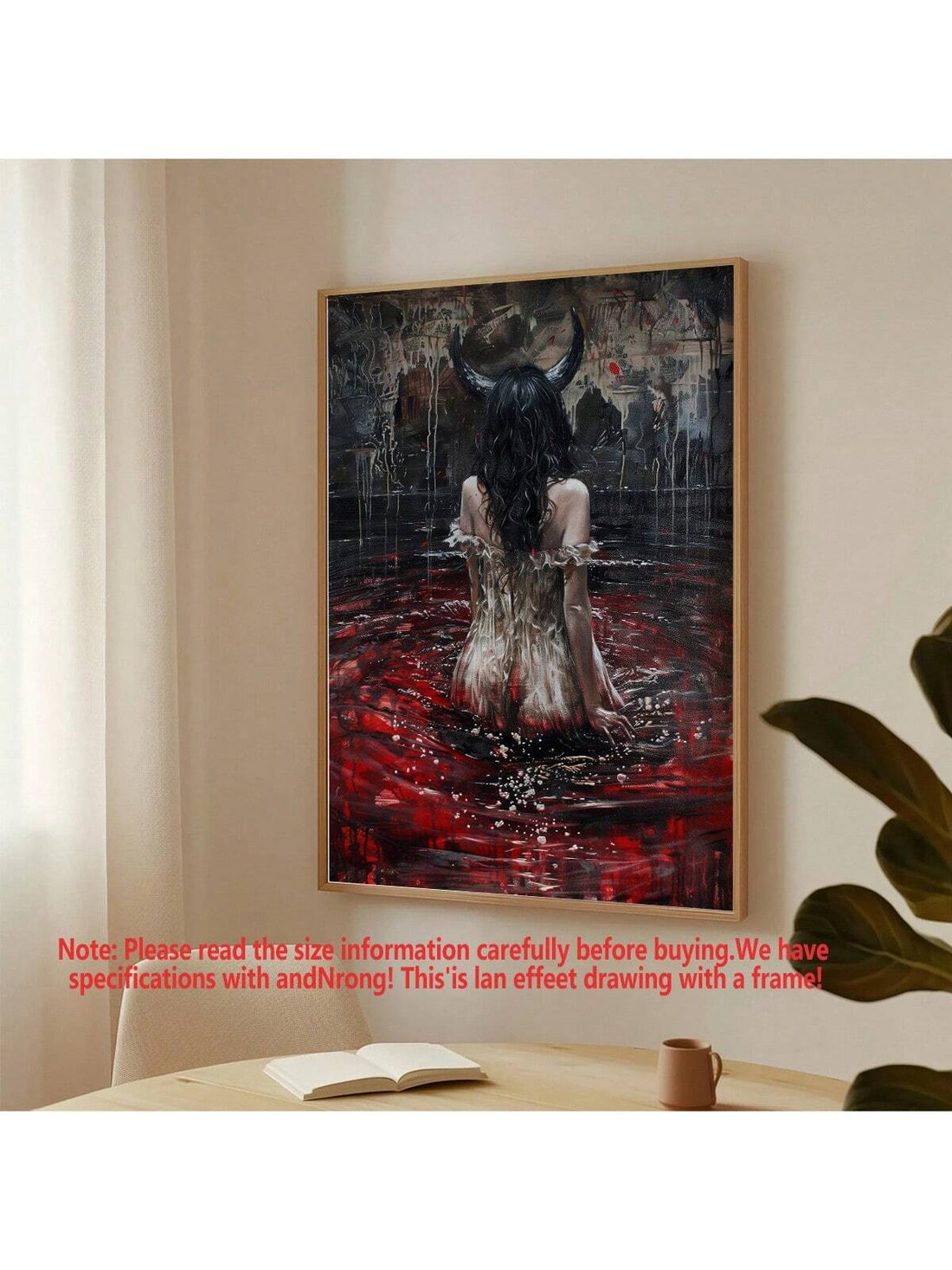 This digital art print features a striking dark gothic depiction of a demon woman, perfect for adding a unique and mysterious atmosphere to your Halloween decor. Crafted with intricate details and a moody palette, it enhances any space with an enigmatic vibe, making it an ideal choice for those seeking distinctive, expert-level wall art that stands out during the spooky season and beyond.