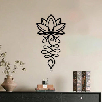 Upgrade your space with our Enlighten Your Space: Metal Wall Art, featuring intricate Buddhist symbols that bring a sense of peace and tranquility to any room. Made of high-quality metal, this piece adds a touch of spirituality and sophistication to your home or office. Elevate your decor with this enlightening accent.