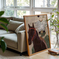 Equestrian woman horse framed wall art