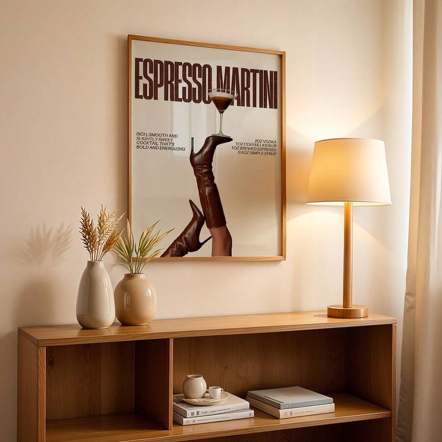 Espresso martini cocktail wall art