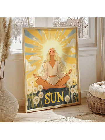 Celebrate celestial beauty with the Ethereal Summer Soleil Sun Print Poster. This spiritual goddess-themed wall art combines astrology and radiant sun imagery to create a serene, uplifting atmosphere. Perfect for enhancing meditation spaces or adding a mystical touch to your home decor, it invites warmth and positive energy into any room. Crafted with attention to detail, this poster is an elegant expression of cosmic connection and inner light.