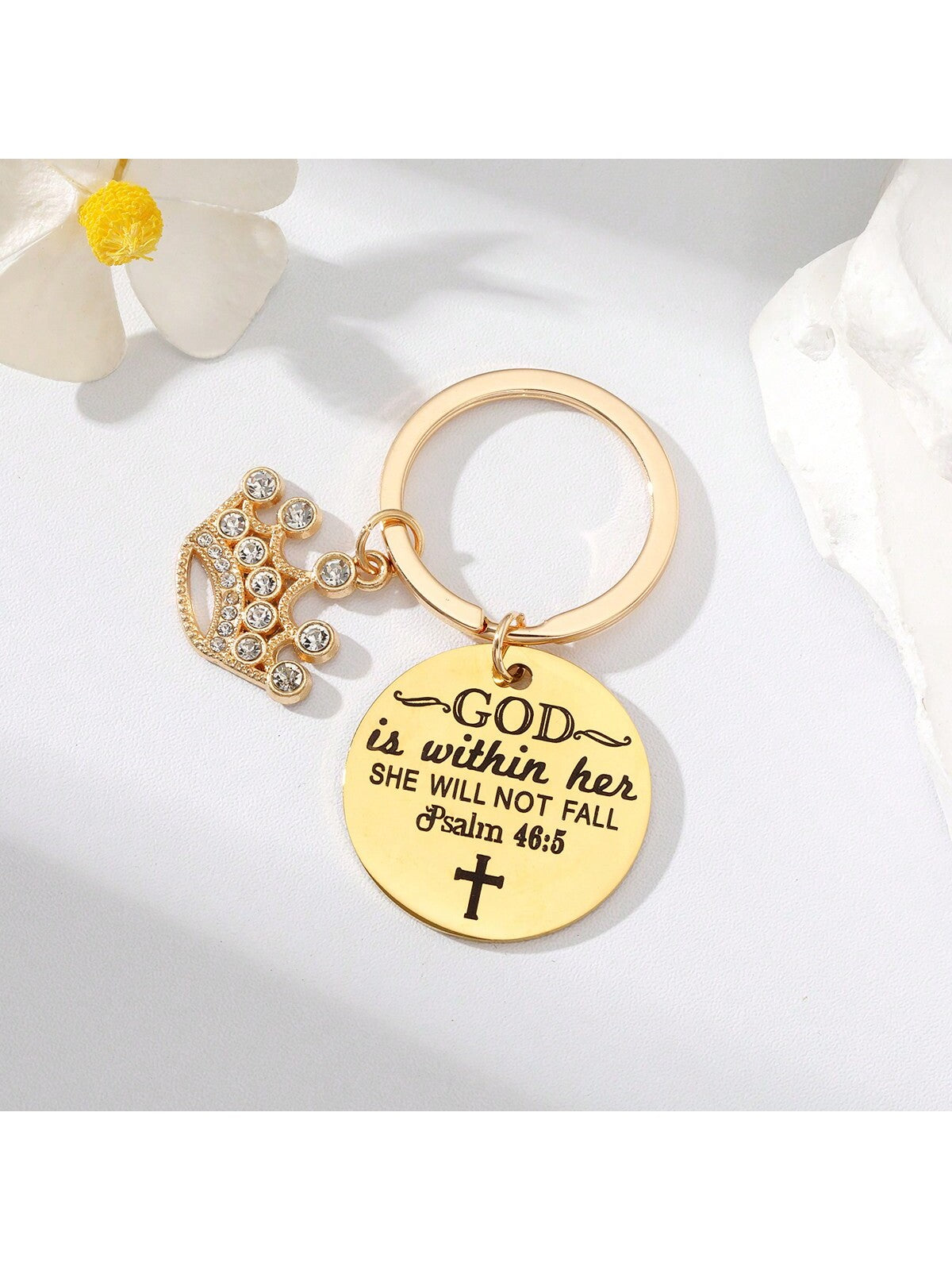 Keep the faith close to you with our Faithful Reminder Christian Keychain. With an inspiring message and beautiful design, this keychain makes a perfect gift for daughters, friends, and sisters, as well as any woman in your life. Stay motivated and uplifted with this reminder by your side.