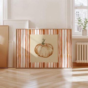 Rustic pumpkin farmhouse framed wall art
