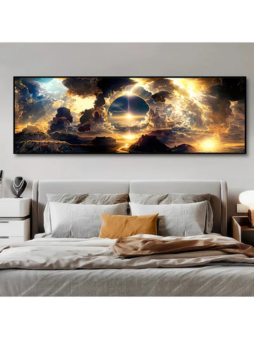 Transform your living space with our Fantasy Dawn Holy Light Canvas Wall Art. This large-format decorative poster captures ethereal light breaking through a mystical landscape, creating a focal point that elevates any room's aesthetic. The premium canvas construction ensures vibrant color retention and durability, making it an investment piece for both living rooms and bedrooms seeking a touch of otherworldly elegance.