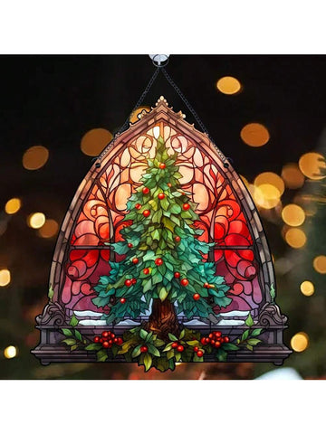 Enhance your holiday home decor with our Festive Acrylic Christmas Tree Suncatcher. Made with durable acrylic, this beautifully crafted suncatcher is sure to add a touch of holiday cheer to any room. Its festive design and vibrant colors will bring joy to all who see it. Perfect for the holiday season!