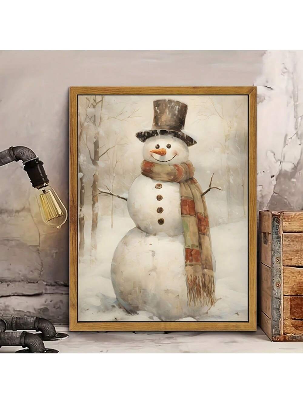 Bring winter charm into any space with this captivating snowman wall art. Featuring a serene winter landscape rendered on premium canvas, this piece captures the nostalgic magic of the season with meticulous detail and vibrant colors. The versatile design complements living rooms, bedrooms, and offices alike, adding warmth and character to your décor. Its generous size makes a striking focal point without overwhelming your walls. Ideal for holiday enthusiasts and those seeking to extend seasonal ambiance ye