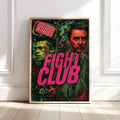 Inspired by the bold visual style of cult classic cinema, this minimalist Canvas poster features a striking graphic design that captures the raw energy and rebellious spirit associated with Fight Club. Clean typography, modern composition, and a powerful color palette create a contemporary artwork that stands out while complementing industrial, minimalist, or urban-inspired interiors.