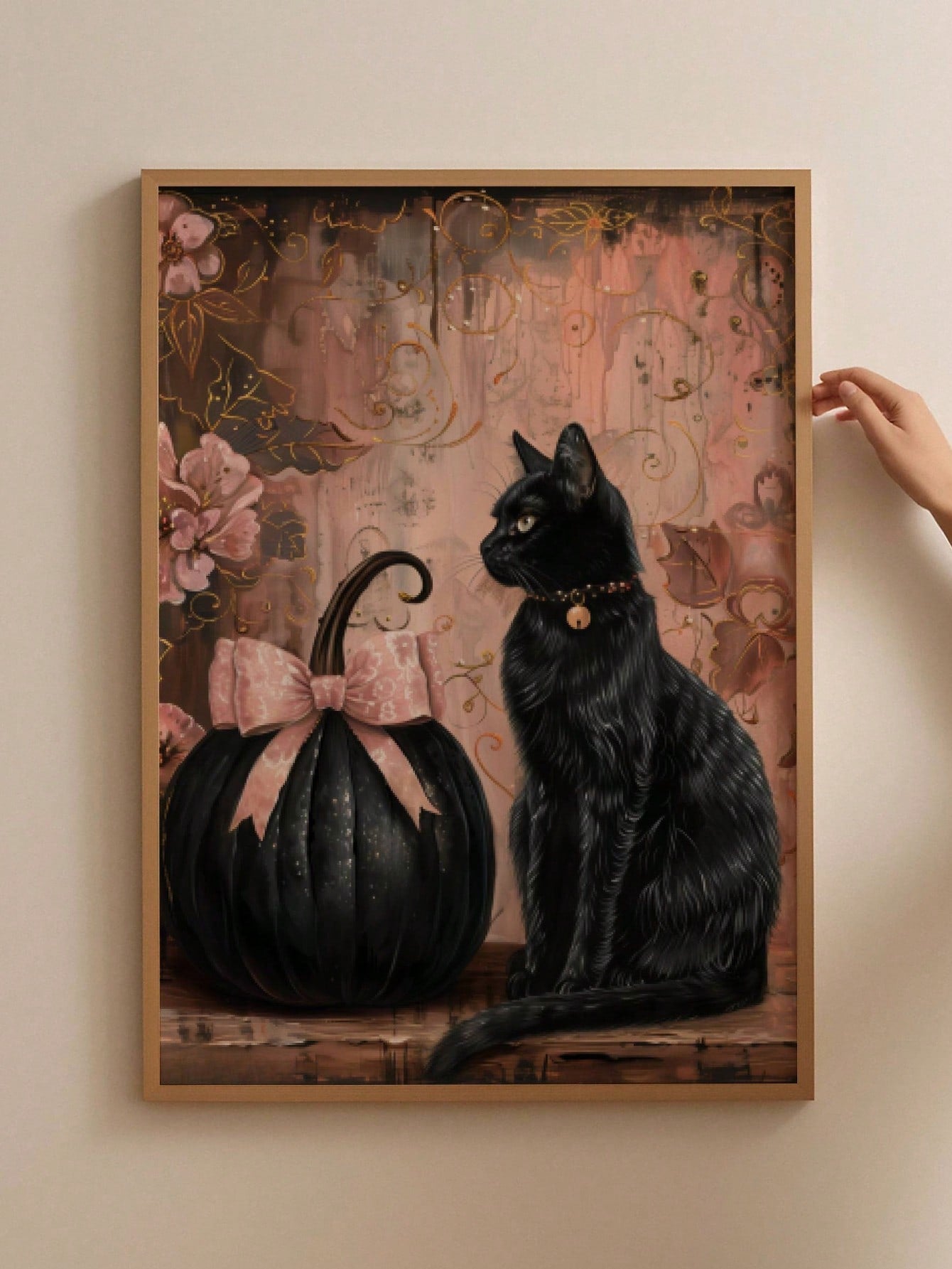 Celebrate the spooky season with this expertly crafted Flirty Black Cat and Pumpkin Canvas Wall Art. Perfectly sized and ready to hang, it adds a playful yet elegant Halloween touch to any home or dorm room. The vivid design captures festive charm, making it an ideal seasonal accent that blends style with holiday spirit effortlessly.