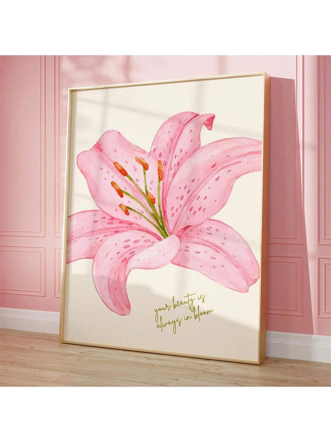 Transform your space with this striking pink lily canvas wall art that brings nature's elegance into any room. Featuring vibrant botanical imagery, this piece combines artistic sophistication with an eclectic aesthetic perfect for funky, contemporary interiors. The inspirational design celebrates growth and renewal, making it an ideal focal point for bedrooms, living rooms, or creative spaces.