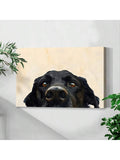 Showcasing a playful black Labrador peeking from a stylishly framed canvas, this wall art adds charm and warmth to any room. Expertly crafted, it enhances your home decor with a delightful canine touch, making it perfect for dog lovers seeking a subtle yet engaging focal piece. Durable and ready to hang, it effortlessly complements various interior styles.