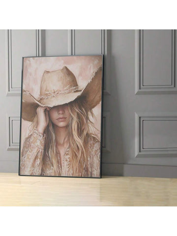 This framed canvas painting captures the rugged charm of a cowboy hat paired with flowing long hair, blending rustic elements with refined artistry. Perfect for enhancing any living space or office, it adds a distinctive aesthetic that complements diverse decor styles. Crafted with attention to detail, this artwork serves as a sophisticated focal point, suitable for all occasions and environments seeking a touch of Western-inspired elegance.