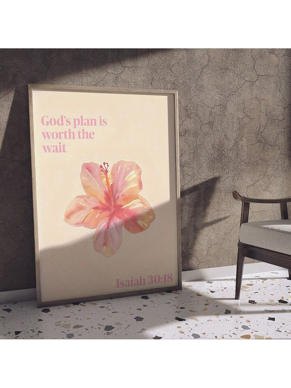 This framed canvas painting beautifully features the inspiring quote from Isaiah 30:18, serving as an elegant and meaningful addition to any home decor. Crafted with meticulous attention to detail, it blends timeless spiritual message and refined artistry, making it a thoughtful gift for family and friends seeking encouragement and faith. Perfect for living rooms, bedrooms, or offices, this wall art enhances any space with subtle sophistication and deep reflection.