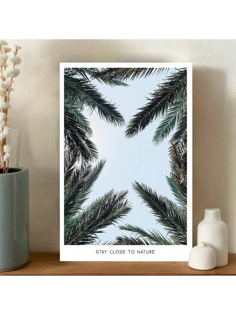 This framed nature-inspired summer vibes poster will bring the beauty of the outdoors into your home. With its soothing colors and natural elements, it's the perfect addition to any cozy living space. Made with high-quality materials, this poster is a must-have for anyone looking to create a tranquil and inviting atmosphere.