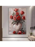 Enhance your space this Valentine's Day with our elegant Framed Rose Heart Canvas Wall Art. Perfect for any room, this ideal home décor features a stunning rose heart design to add a touch of romance to your living room, bedroom, or any other space. Elevate your interior design with this must-have piece.