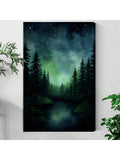 Enhance the atmosphere of your bedroom, living room, or hallway with our Framed Starry Night Canvas Wall Art. This captivating Dark Forest print adds a touch of mystery and tranquility to any space. Expertly crafted with high-quality materials, this piece is sure to elevate your home decor.