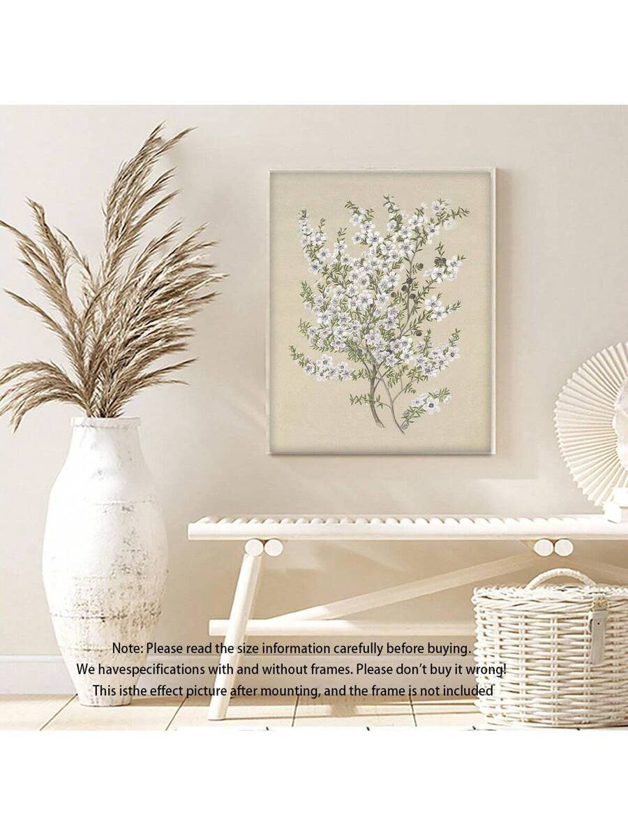 Bring timeless elegance to your space with this framed vintage botanical canvas art. Featuring delicate floral and plant motifs in soft, multicolor tones, this piece seamlessly blends pastorale charm with Scandinavian minimalism. The removable frame makes it easy to customize your display, while the high-quality canvas ensures lasting beauty. 