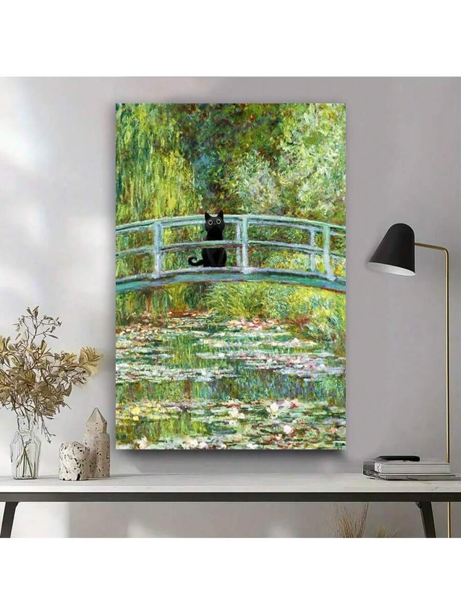 Enhance your home decor with this elegant Framed Vintage Cat Poster featuring a beautiful Aesthetic Water Lilies Monet Print. Made with high-quality materials, this poster is the perfect addition to any living space. Enjoy the calming and timeless beauty of Monet's art while adding a touch of feline charm to your home.