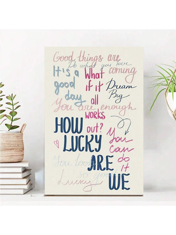 Elevate your space with the framed vintage "How Lucky Are We" canvas wall art, featuring a timeless design that inspires gratitude and positivity. Perfect for home, office, or dorm rooms, this artwork encourages mindful reflection while adding a sophisticated touch to any decor. Its high-quality framing ensures durability and a polished look, making it a thoughtful addition that fosters an uplifting atmosphere.