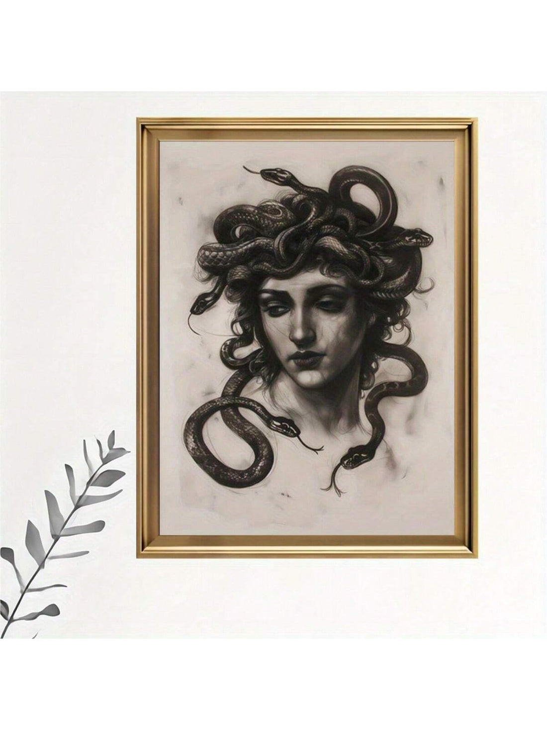 Elevate your space with this framed vintage Medusa portrait canvas print, blending gothic aesthetics with Greek mythology. Expertly crafted, it adds a dramatic and timeless touch to your home, living room, or office decor. The detailed artwork captures Medusa’s iconic gaze, making it a striking focal point that sparks conversation and enriches any environment with mythological intrigue. Durable and ready to hang, this piece combines classic artistry with modern presentation for a sophisticated statement.