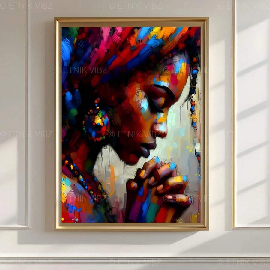 Transform your space with this striking frameless abstract portrait canvas art print. Featuring a modern graphic design with figure elements, this waterproof canvas piece brings contemporary sophistication to any room. Perfect for living rooms, bedrooms, or dining areas, it combines artistic flair with practical durability. The unframed format offers flexible styling options, allowing you to customize the presentation to match your décor. Ideal for those seeking bold, expressive wall art that makes a statem