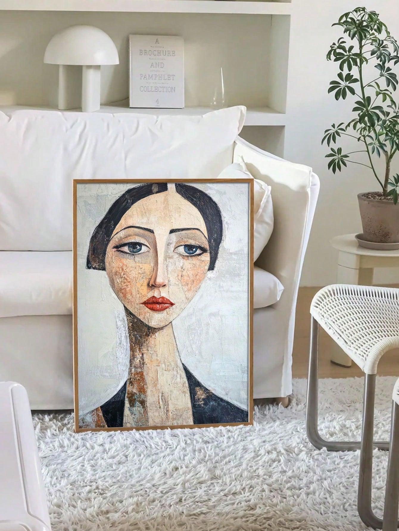 This frameless abstract portrait oil painting offers a sophisticated blend of modern artistry and timeless elegance. Its fluid brushstrokes and minimalist design create a striking figure that enhances any contemporary living space. Perfect for those seeking to elevate their home decor with a refined, artistic statement, this piece brings depth and character without overwhelming the room. Crafted with quality oil paints, it promises lasting vibrancy and texture, making it a distinguished addition to your art