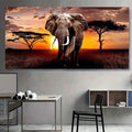 Bring the majesty of African wildlife into your space with this stunning frameless canvas poster. Featuring a modern realism depiction of an elephant silhouetted against a breathtaking sunset, this piece combines artistic elegance with contemporary design sensibilities. Crafted on premium canvas with waterproof properties, this unframed painting is perfect for home offices and living spaces seeking a bold focal point.