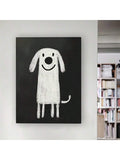 This frameless black and white dog canvas poster offers a sophisticated touch to any living room or bedroom. Its minimalist design highlights the striking contrast of monochrome tones, enhancing modern and classic interiors alike. Crafted for easy hanging, it provides a seamless, elegant look without the distraction of a frame, making it an ideal choice for art lovers seeking subtle yet impactful decor.