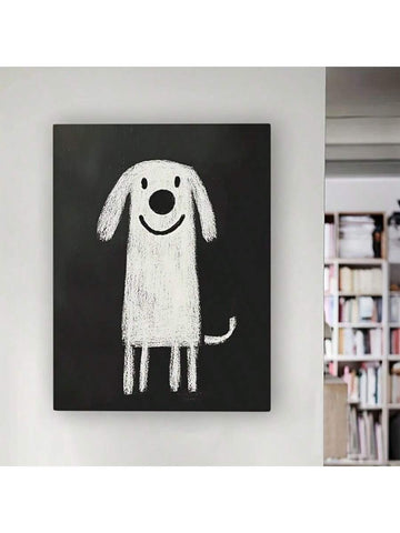 This frameless black and white dog canvas poster offers a sophisticated touch to any living room or bedroom. Its minimalist design highlights the striking contrast of monochrome tones, enhancing modern and classic interiors alike. Crafted for easy hanging, it provides a seamless, elegant look without the distraction of a frame, making it an ideal choice for art lovers seeking subtle yet impactful decor.