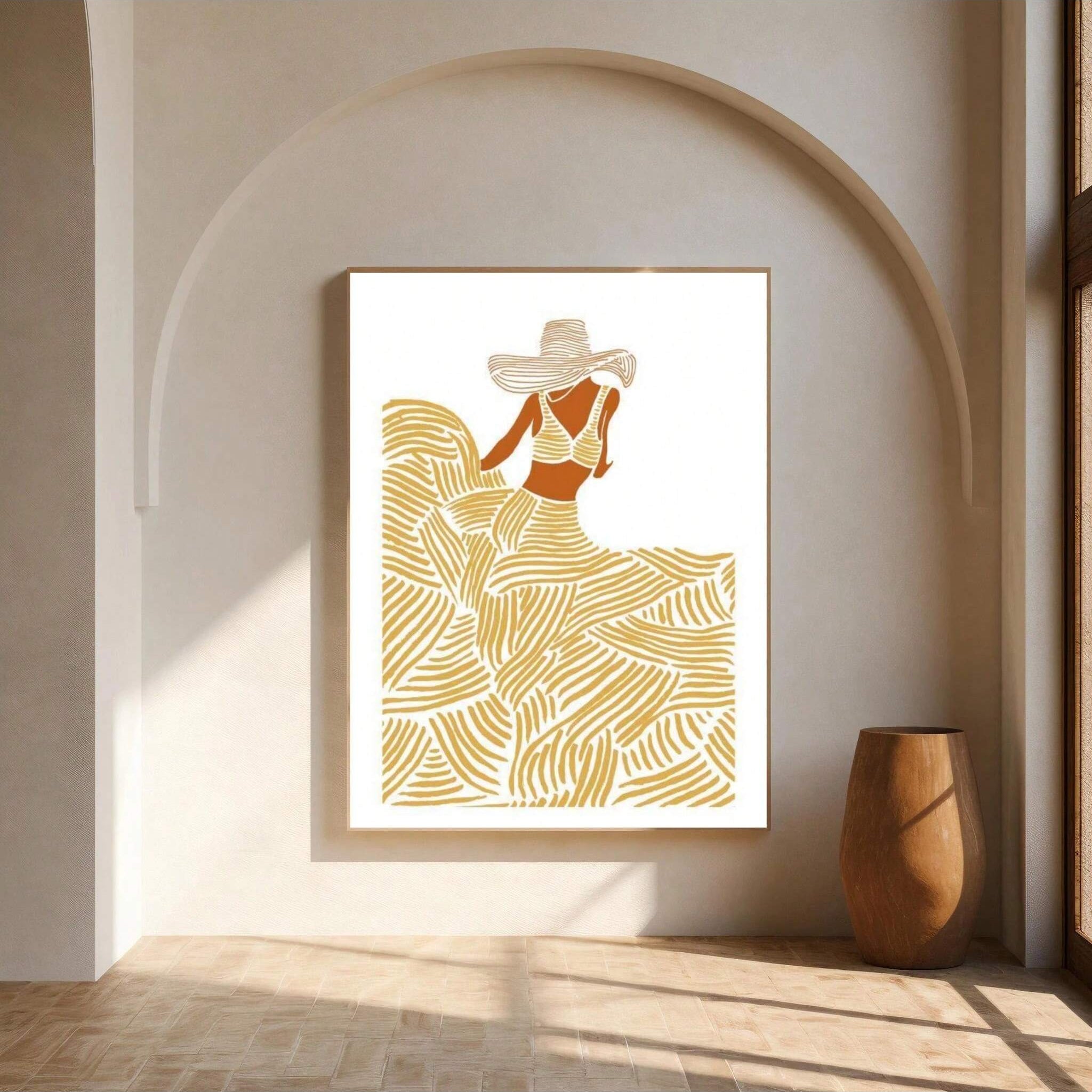 Elevate your interior design with our Frameless Canvas Wall Art Poster. This sophisticated piece seamlessly integrates into any space, adding a touch of elegance to bathrooms, bedrooms, offices, and living rooms. The frameless design creates a contemporary floating effect, allowing the artwork to become the focal point without distraction. Crafted with premium materials for lasting quality and visual impact.