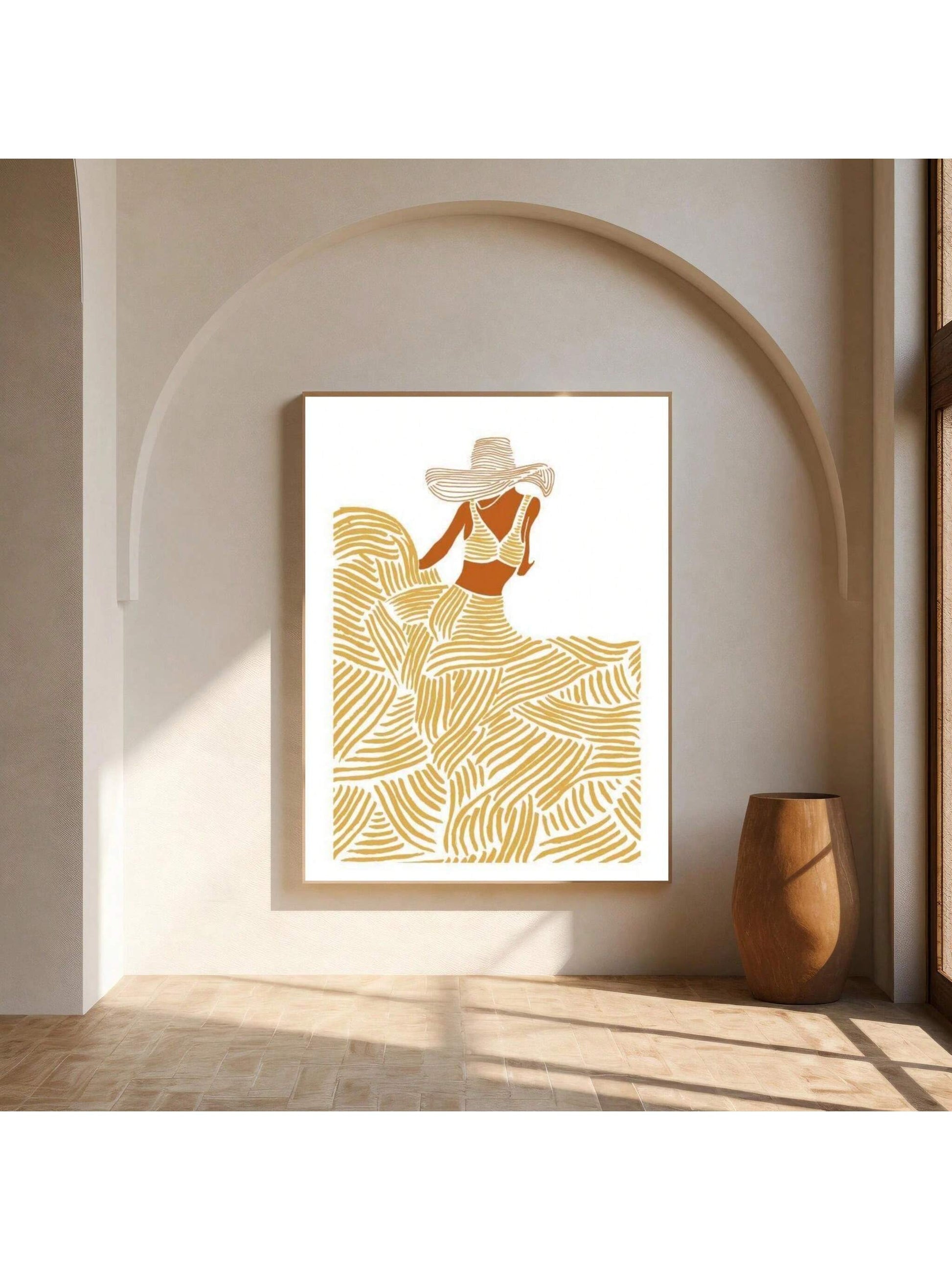 Elevate your interior design with our Frameless Canvas Wall Art Poster. This sophisticated piece seamlessly integrates into any space, adding a touch of elegance to bathrooms, bedrooms, offices, and living rooms. The frameless design creates a contemporary floating effect, allowing the artwork to become the focal point without distraction. Crafted with premium materials for lasting quality and visual impact.