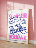 Bring coastal charm into your space with this minimalist beach chair art print. Featuring a clean, modern design with summer-inspired graphics, this unframed canvas captures the essence of seaside relaxation. The waterproof material ensures durability and easy maintenance, making it perfect for any room—from your dining area to a bedroom or living space. Its versatile aesthetic complements contemporary decor while evoking those carefree beach vibes year-round. Transform your walls with effortless coastal el