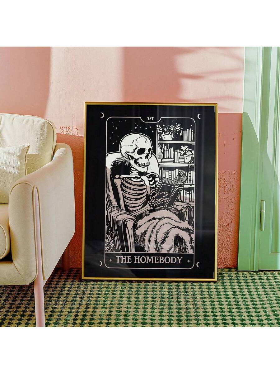 Elevate your space with the Frameless Drama Queen Tarot Wall Art, featuring a mystical bohemian gothic skull design. This striking print adds an air of mystery and unique character to any home or party setting. Its frameless format offers a modern, seamless look that blends effortlessly with diverse decor styles, making it a perfect choice for those seeking bold, unconventional ambiance. Crafted to inspire intrigue, this piece complements both intimate and social environments with an artistic edge.