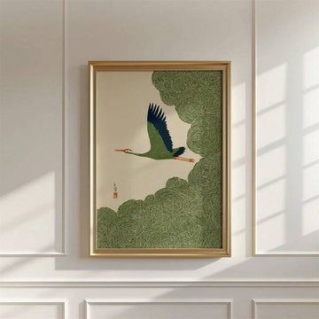 Bring serene elegance to your space with this frameless Japanese crane wall art. Featuring a minimalist design, this unframed canvas print showcases an intricate crane pattern rendered in modern style. Crafted from durable polyester fabric, it's waterproof and ready to hang, making it perfect for any room—bedroom, living room, or office. The clean lines and peaceful aesthetic complement contemporary and traditional interiors alike. Transform your walls with timeless Asian-inspired artistry that adds sophist